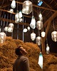 lampy wiszące Wisząca lampa szklana Bee turkusowa 11
