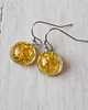 kolczyki z żywicy MAGIA ŻYWICY - kolczyki SŁONECZNA PÓŁKULA 1