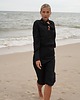 bluzki z długim rękawem damskie CS - Czarna bluzka z szarfą Black Pearl 4