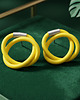 kolczyki wire wrapping Kolczyki SUPŁY z żółtego kauczuku (M) 2