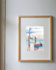 obrazy Akwarela Trondheim Norwegia oryginalny obraz A5 21x15 cm 1