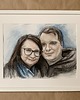 obrazy Portret Podwójny A3 na zamówienie malowany ze zdjęć 1