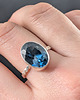 pierścionki srebrne Pierścionek królewski topaz london blue 2