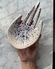 pojemniki na biżuterię Ceramiczna Łapka Handmade Talerzyk na Biżuterię Niebieskie Ciapki 3
