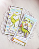 kartki scrapbooking Kartka urodzinowa DL z Dinozaurem 2 GOTOWA 3