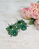 kolczyki soutache Zielono-srebrne kolczyki sutasz - kolekcja Angel 2