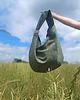 torby na ramię Duża torba hobo na ramię z plecionki Zielona 5