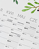 kalendarze i plannery Kalendarz ścienny 2024 - planer ścienny A2 z dębowym wieszakiem 1