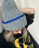 czapki damskie Czapka Szlachetna wełna merino z lampasem 1