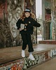 bluzy dla dziewczynki Dres oversize Teddyland czarny 6