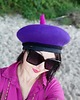 kapelusze damskie Fioletowy beret 2