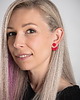 kolczyki z masy plastycznej Kolczyki Katie - czerwone 1