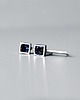 kolczyki wire wrapping Srebrne kolczyki wkrętki BLACK SQUARE 4