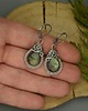 kolczyki wire wrapping Eleganckie kolczyki labradoryt wire wrapping 2