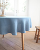 obrusy i serwetki Obrus okrągły heavy linen DUSTY BLUE 1