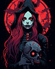 plakaty Portret Czarownicy - Plakat - Druk - Czarownica, Wiedźma, Halloween #5 1