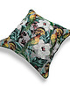 poduszki plecione Poduszka dekoracyjna w liście i ptaki 45x45 - Echo Puszczy - polski żakard 2