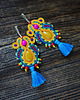 kolczyki z żywicy Etniczne  kolczyki soutache z chwostami 3