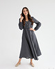 sukienki maxi damskie Lniana sukienka CAMELLIA MAXI CHARCOAL 2