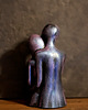 figurki i rzeźby Rzeźba z gipsu, Zakochani, fiolet niebieski, wys. 11,3 cm 2