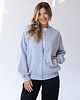 bluza bez kaptura damska Bomberka Sporty Chic Szary Jasny Melanż 1
