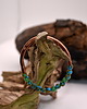 bransoletki - inne Bransoletka miedziana handmade z koralikami: turkusowy-trójkolorowy 2