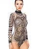 t-shirt damskie Body z tatuażem Aztec Flowers 3