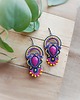 kolczyki soutache Kolczyki fioletowe sutasz 2