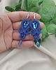 kolczyki soutache Kolczyki periwinkle, eleganckie kolczyki, wiszące kolczyki 1