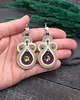 kolczyki soutache Kolczyki sutasz tęczowo beżowe z kryształkami Gracia 1