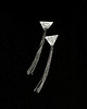 kolczyki srebrne Kolczyki trójkąty z łańcuszkami ze srebra 925 2