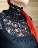 chokery Szydełkowy koronkowy czarny naszyjnik retro 2