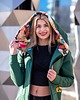 bluza z kapturem damska Mega długa bluza Butelkowa zieleń 2