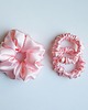 gumki do włosów Love pudrove - zestaw jedwabnych scrunchie  - pudrowy róż 1