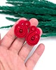 kolczyki soutache Kolczyki sutasz sztyfty czerwone Mila małe z perłą Preciosa 1