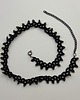 chokery Choker frywolitkowy z szarym spinelem  Seria Boho 1