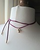 chokery Choker fuksja z sercem 1