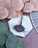 wisiory Miedziany wisiorek wire wrapping z lapisem lazuli #524 2
