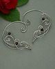 nausznice Nausznice zausznice oryginalne kolczyki granat wire wrapping 1