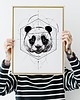 plakaty Plakat Panda geometria 1