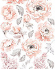 naklejki ścienne do pokoju dziecka Naklejki "Tea peonies" 3