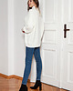 swetry damskie  Sweter oversize z golfem - SWE148 ecru 2