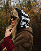 czapki damskie Balaclava z moheru ręcznie szydełkowana, kominiarka czapka handmade 4