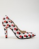 czółenka damskie SKÓRZANE SZPILKI ZAPATO 035 CZERWONE KROPKI 3