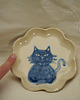 talerze, miski OUTLET ceramiczny talerz z kotem 2