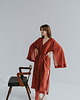 sukienki midi damskie Kimono długie Powiew, ceglane 4