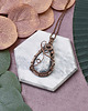 wisiory Miedziany wisiorek wire wrapping z opalem dendrytowym #419 2