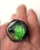 pierścionki - różne Zielony pierścień Magiczny. Zieleń to kolor nadziei Szklany handmade 4
