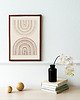 plakaty Plakat modern, beżowa tęcza, modern, boho plakat 1