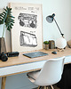plakaty Magnetofon boombox - patent - plakat 50x70 cm 1